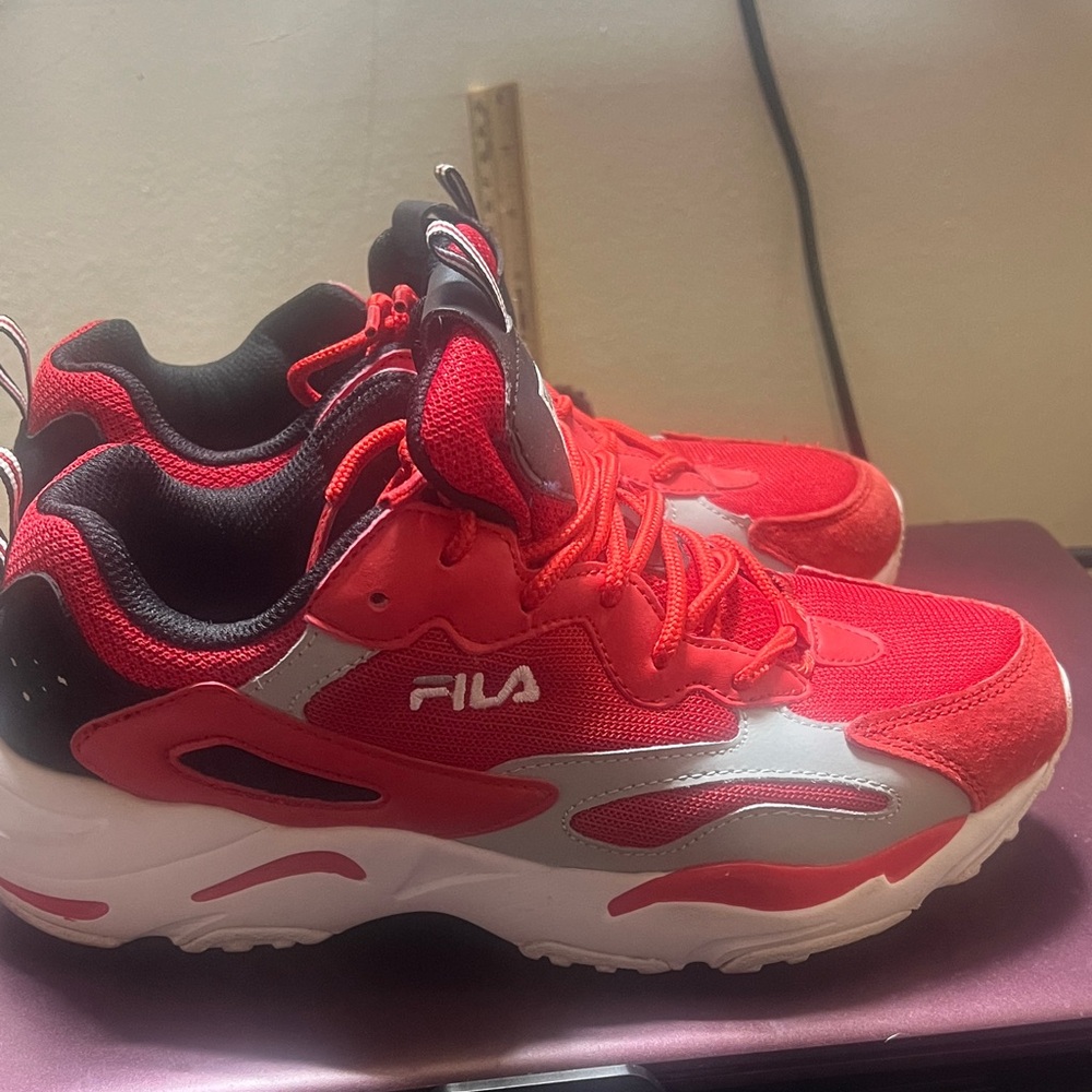 Fila Red and Silver Women's Shoes